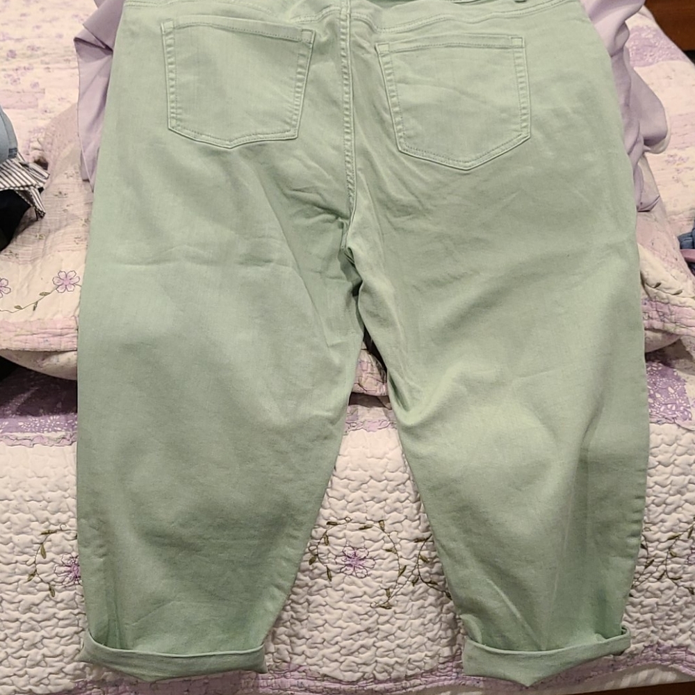 Lane Bryant Mid Rise Girlfriend Crop - Picture 2 of 5